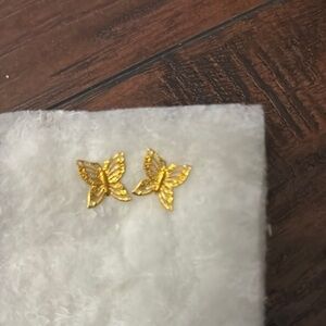 Gold Butterfly Earrings